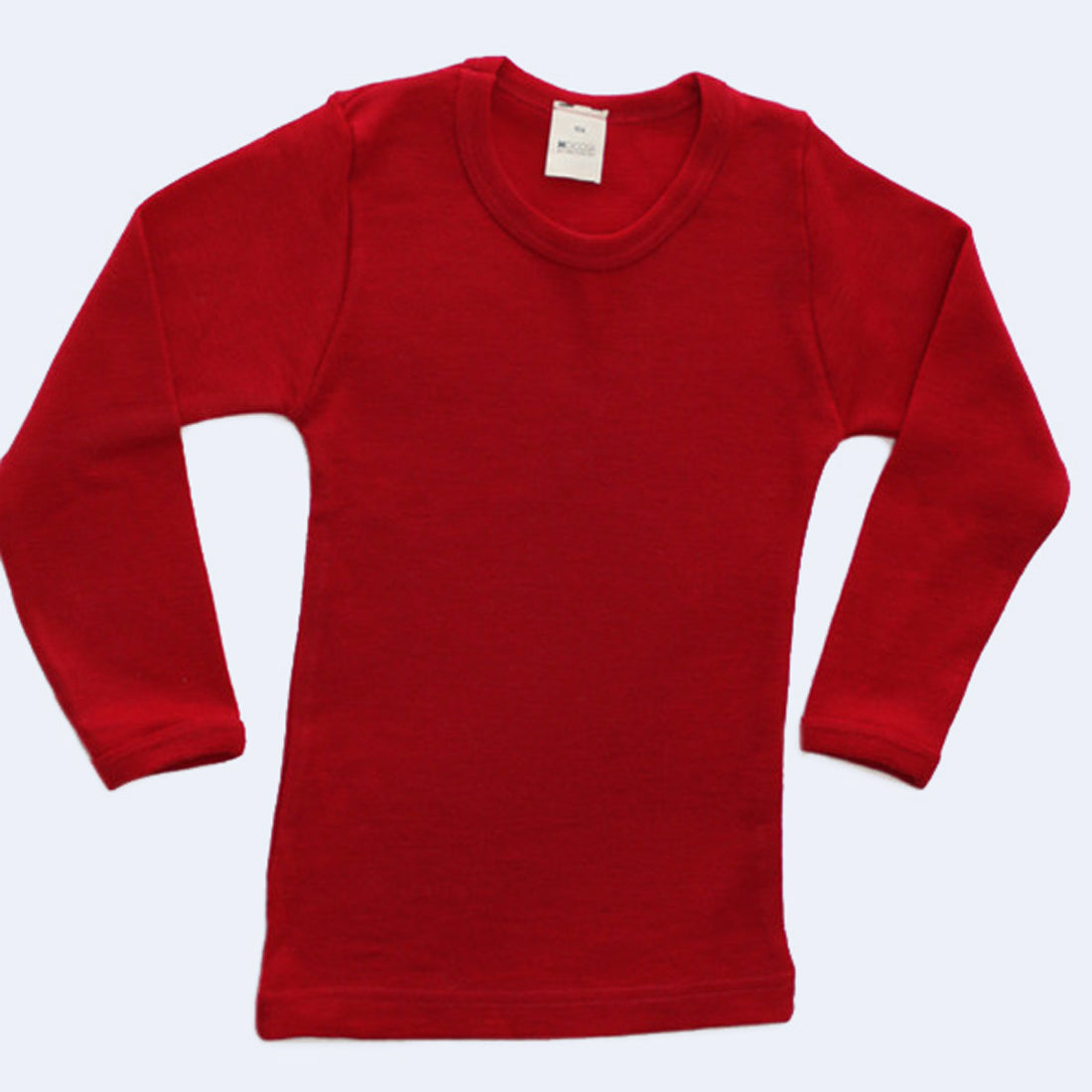 Hocosa Little Kids Organic Wool Long-Underwear Pants 8 Years Solid Red