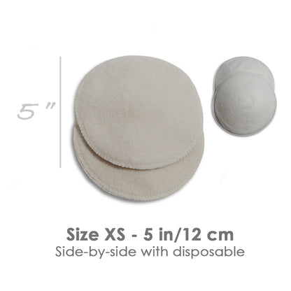 LANACare Organic Merino Wool Nursing Pads, Style Ekstra- For Women with Heavier Leaking