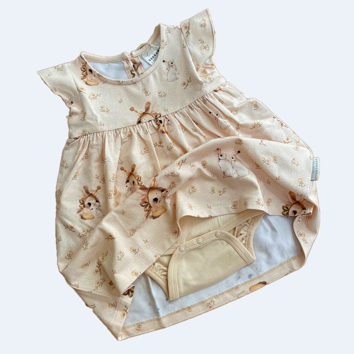 Geggamoja ® MRS MIGHETTO "STELLA" Summer Dress, in Soft Bamboo/Organic Cotton