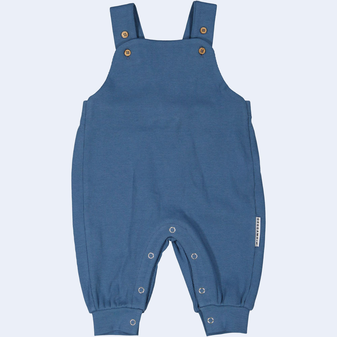 Geggamoja® Baby Pants with Bib/Suspenders in Organic Cotton - SOLID BLUE