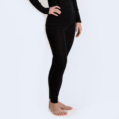 Hocosa Women's Long-Underwear Shirt, Long Sleeve, V-Neck, Organic