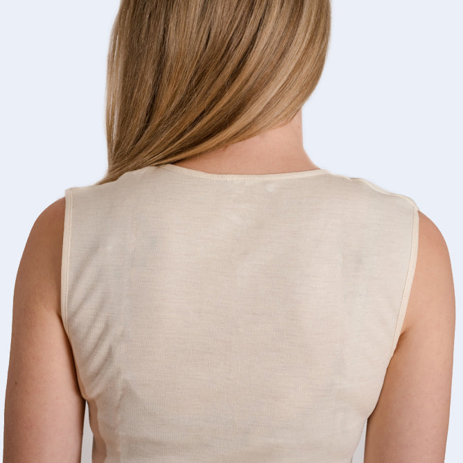 HOCOSA Women's Organic Wool/Silk Sleeveless Undershirt