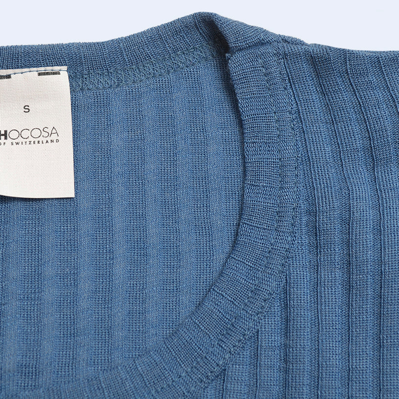 HOCOSA "Sport" Organic Merino Wool/Silk Long-Sleeve Undershirt for Men or Women, Colors