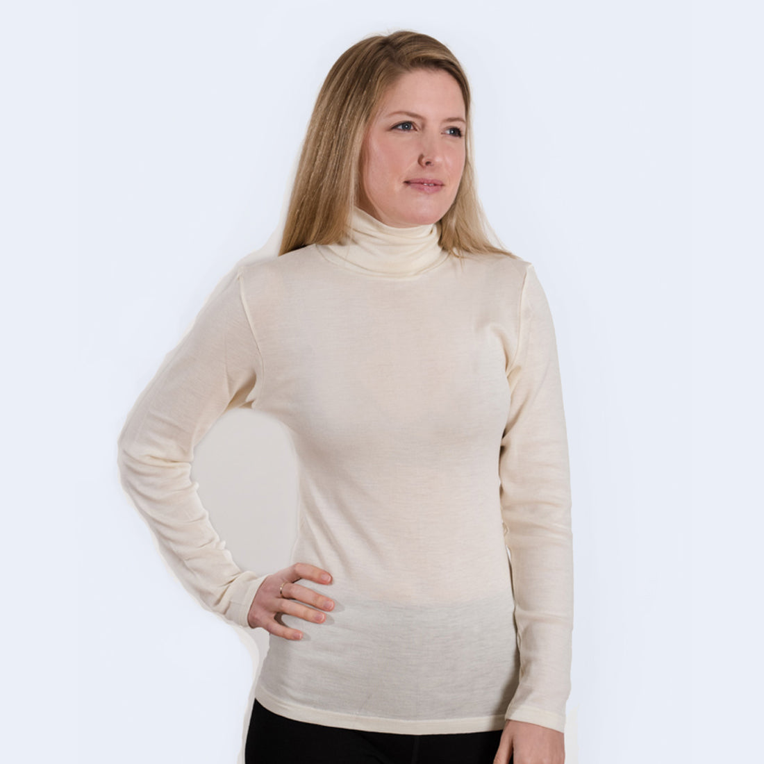 Hocosa Women's Long Sleeve V-Neck Under-Shirt in – Danish Woolen Delight