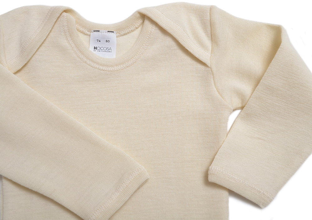 OUTLET Hocosa Baby Shirt, Long Sleeves, in Organic Wool