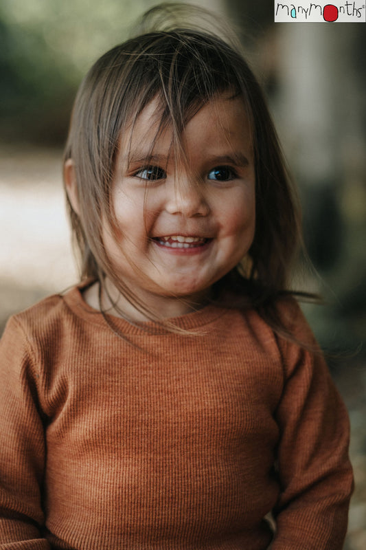 ManyMonths® Merino Wool Kids Long Sleeve Shirt 3-13 yr